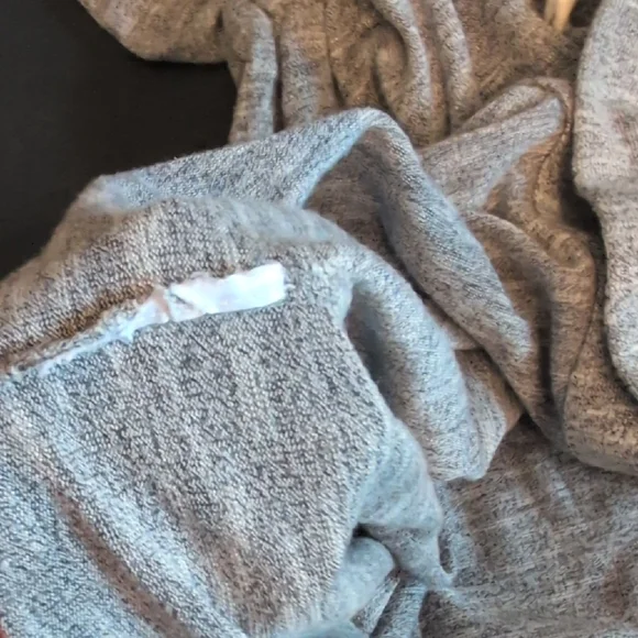 LOFT Gray Casual V-Neck Dolman Sleeve Dress - Picture 6 of 7